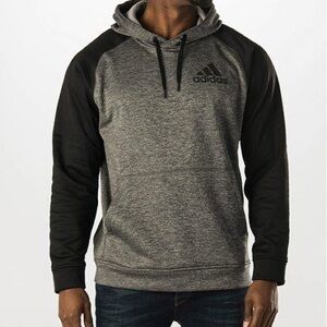 Adidas Gray and Black Climawarm Men's Hoodie